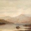 ANTIQUE LANDSCAPE OIL PAINTING BY CHARLES LESLIE PIC-1
